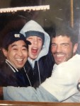     These are the two fans i befriended for game 3 of the 2001 World Series in Yankee Stadium. Jeter hits a walk off homer in the 10th.