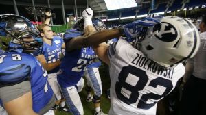 BYU and Memphis cleared their benches and brawled after BYU lost to Memphis in the Miami Bowl. (Fair Use Photo By - AP)