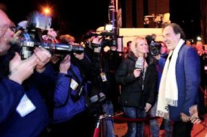 BCM crews interviewed Oliver Stone on the BIFF red carpet