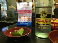 I stopped at this Tex Mex place in downtown Rawlins. I was impressed with the offering of TopoChico agua mineral.