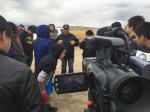 Icky John C'Hair explains the traditional Northern Arapaho bison uses to Wind River Reservation students.