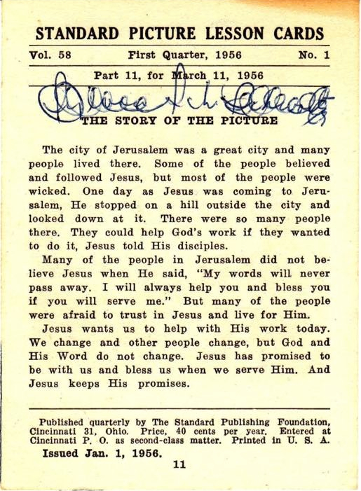 jesus card back